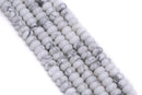 howlite smooth rondelle beads