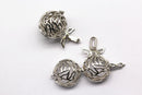 silver metal oil diffuser pendant round