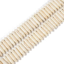 White Howlite Turquoise Spike Point Beads Size 5x20mm 15.5'' Strand