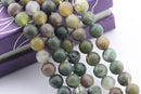 large hole indian agate matte round beads