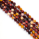 natural mookaite faceted star cut beads