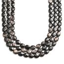 hypersthene faceted oval beads