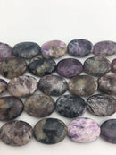 natural charoite smooth oval beads