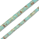 Light Green Aqua Terra Jasper Heishi Disc Beads 2x4mm 2x6mm 3x8mm 15.5'' Strand