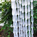 natural selenite smooth teardrop beads