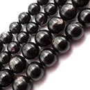 natural hypersthene smooth round beads