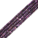 Dark Lepidolite Smooth Rondelle Beads Size 2.5x4mm 4x6mm 5x8mm 15.5'' Strand