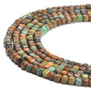 Natural Genuine Turquoise Faceted Cube Beads Size 3mm 15.5'' Strand
