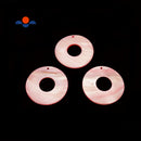 Pink MOP Shell Donut Circle Pendant Size 50mm Sold Per Piece