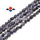 natural iolite pebble nugget beads