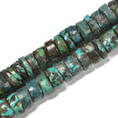 Natural Genuine Blue Turquoise Heishi Disc Beads Size 10-11mm~18-22mm 15.5'' Str