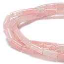 Rose Quartz Cylinder Tube Beads Size 8x17mm 15.5'' Strand