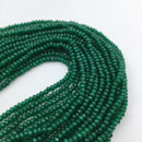 Dark Green Dyed Jade Faceted Rondelle Beads 3x4mm 4x6mm 5x8mm 15.5"Strand