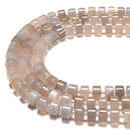 Natural Light Gray Agate Rondelle Wheel Disc Beads Size 6x10mm 15.5'' Strand