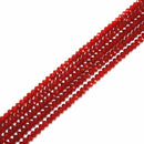 Natural Carnelian Faceted Rondelle Beads Size 4x6mm 5x8mm 15.5'' Strand