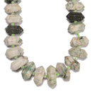 Sky Mountain Jade Graduated Center Drill Faceted Points Beads 13-25mm 15.5'' Str