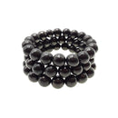 high carbon shungite bracelet smooth round