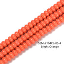 Red/Blue/Purple/Orange Glass Crystal Smooth Rondelle Beads 5x8mm 15.5'' Strand