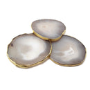 Agate Coaster Geode Round Slices Pink Green Yellow Blue Brown Gray Size 2.5"-3"