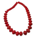 dyed turquoise graduated barrel rondelle beads