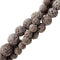 Dark Gray Lava Rock Stone Beads 6mm 8mm 10mm 15.5" Strand