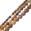 large hole crazy agate matte round beads