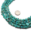Natural Blue Green Turquoise Chips Beads 4-6mm 15.5'' Strand