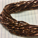 copper gold silver gray plated hematite smooth cube beads