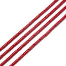 Red Coral Color Dyed Jade Cylinder Tube Beads Size 4x13mm 15.5'' Strand