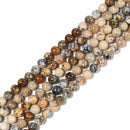 Natural African White Opal Smooth Round Beads Size 6mm 8mm 10mm 15.5'' Strand