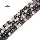 Natural Black & White Zebra Jasper Faceted Cube Beads Size 4-5mm 15.5'' Strand
