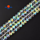 rainbow clear ab k crystal glass faceted round beads