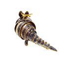 Cloisonne Christmas Tree Ornament Wiggling Armadillo Decoration 4.5" Inches Long