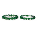 Green Agate Prism Cut Double Point Bracelet Beads Size 8mm 10mm 7.5'' Length