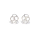 925 Sterling Silver Hollow Octagonal Beads Size 8.2mm 6pcs per Bag