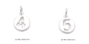 925 Sterling Silver Number Zero to Nine Pendant Charm Size10mm Sold 3Pcs Per Bag
