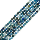 Natural Blue Kyanite Faceted Round Beads Size 2mm 3mm 4mm 15.5'' Strand