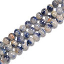 Dumortierite In Quartz Smooth Round Beads 4mm 5mm 6mm 8mm 10mm 12mm 15.5" Strand