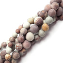 chohua coffee bean jasper matte round beads
