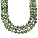 Natural Nephrite Jade Faceted Flat Coin Beads Size 8mm 15.5" Strand