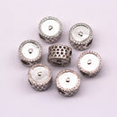 silver plated flat wheel charm