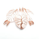clear quartz tree pendant copper wire wrap oval