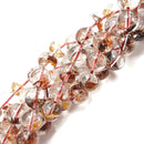 red phantom quartz smooth round beads