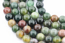 large hole indian agate smooth round beads