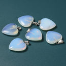 01 Natural Gemstone Heart Shape Charm Pendant Size 20mm 6PCS Per Bag Sold by Bag