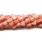 Light Pink Bamboo Coral Hand Carved Flower Discs Beads Size 10mm 15.5'' Strand