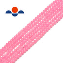 pink dyed jade smooth round beads