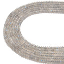 natural labradorite faceted rondelle Discs beads