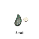 Malachite With Gold Matrix Pendant Curved Drop Shape 25x50mm 38x75mm By Piece
