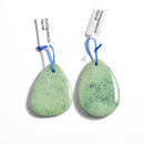 green hydrogrossular garnet pendant teardrop or irregular shape